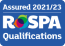 RoSPA Qualifications Assured year logo 2021-2023